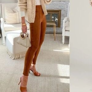 Spanx Women's Faux Suede Legging Rich Camel Size Small NWOT